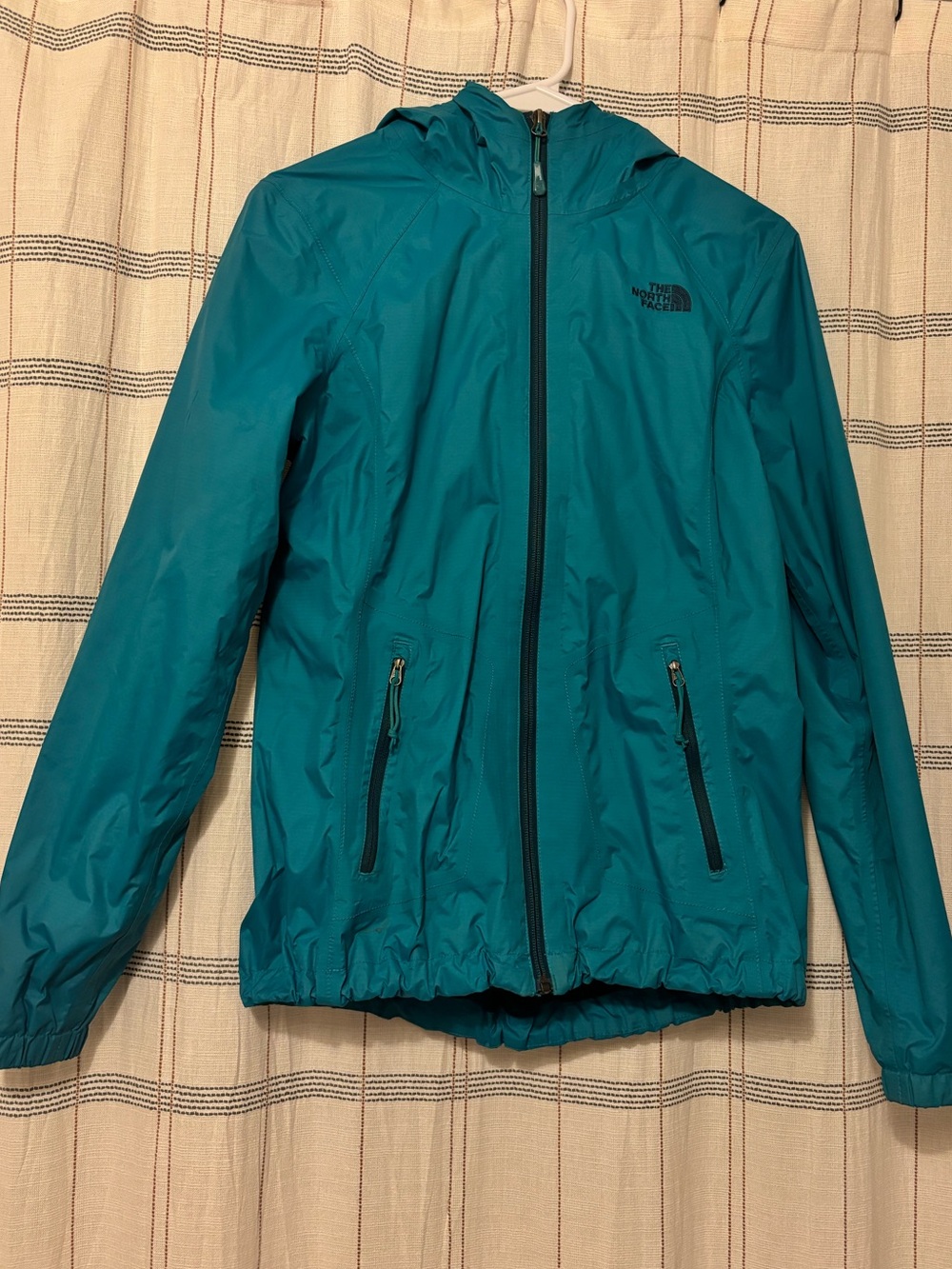 The North Face Teal Hooded Rain Jacket